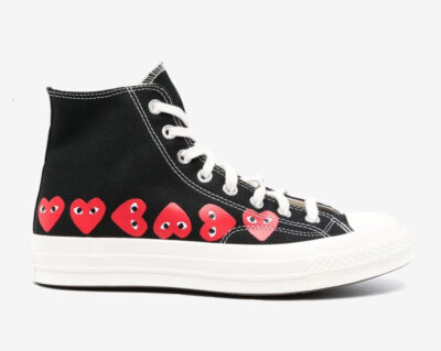 Converse Chuck Taylor All-Star 70 Hi Comme des Garcons PLAY Black multi heart
