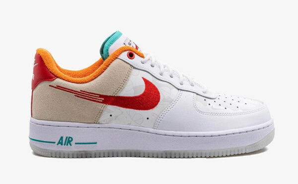 Nike Air Force 1 Low  PRM just Do It White Red Teal