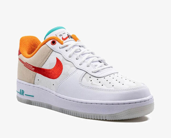 Nike Air Force 1 Low  PRM just Do It White Red Teal - Image 2