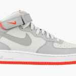Air Force 1 Mid '07 Pure Platinum Wolf Grey Crimson