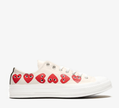 Converse x Comme Des  Garçons   70 Ox Multi Hearts White