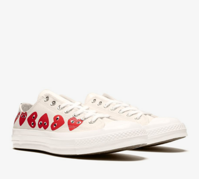 Converse x Comme Des  Garçons   70 Ox Multi Hearts White